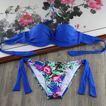 2018 Kvinder Push Up Bikini Sæt Sommer Strappy Bandage Badetøj Sexet Brasilianske Badedragt Til Stranden Monokini Badning, Svømning Passer E667
