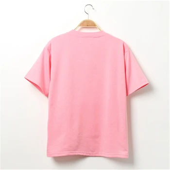 2018 Kvinder Tshirt Harajuku Kawaii Jordbær T-Shirts, Bomuld Embrodidery Korte Ærmer Søde Casual Hvid Pink Tee Damer Toppe
