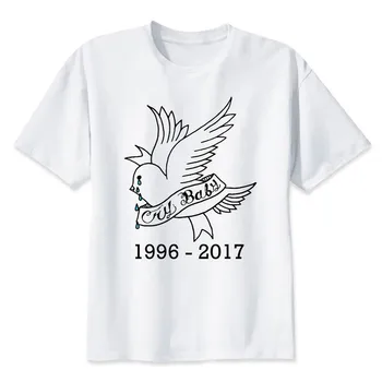 2018 Lil Peep Sjove Tshirt Rappaer Brugerdefinerede Shirt Hip-hop Mand, Hvid kortærmet Mandlige Tshirt