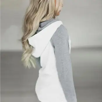2018 Mode-Cat Mor Print Kawaii Toppe Sweatshirt Femmes Sweatshirts Lommer Bomuld Sjove Bts Hættetrøjer og For Plus Size Kvinder