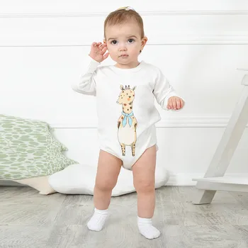 2018 Mærke Baby Body Foråret Hvid langærmet Drenge og Piger Bodysuit Spædbarn Pyjamas Nyfødte Baby OnesieClothes