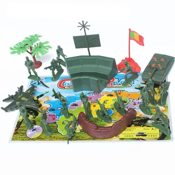 2018 nye 21pcs/sæt tanken Plastic Toy Soldiers 5cm Action Figurer Soldater Hær Mænd Tilbehør Sand Scene Model Sand Tabel