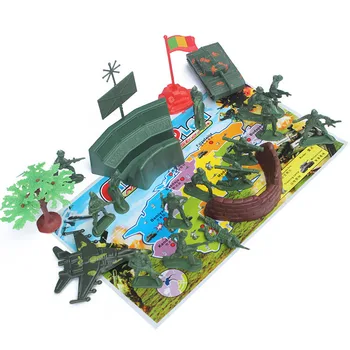 2018 nye 21pcs/sæt tanken Plastic Toy Soldiers 5cm Action Figurer Soldater Hær Mænd Tilbehør Sand Scene Model Sand Tabel