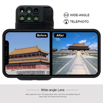2018 Nye Ankomst Dual Kamera Linse Til iPhone X 8 Plus Fiskeøje Vidvinkel Macro Linse Til iPhone 7 Plus Telefonen Tilfælde Teleskop Optik
