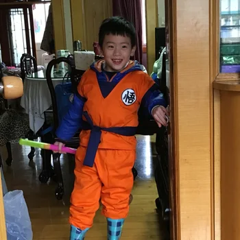 2018 Nye Ankomst Japanske Børn, der er Halloween Animationsfilm Dragon Ball Z Abe Cosplay Kostumer Drenge Tøj Part, Kids Kostume S-L