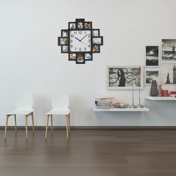 2018 Nye DIY-vægur Moderne Design DIY fotoramme Ur Plastik Art Billeder Ur Unikke Klok Home Decor Horloge
