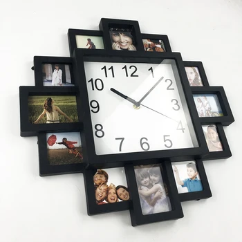2018 Nye DIY-vægur Moderne Design DIY fotoramme Ur Plastik Art Billeder Ur Unikke Klok Home Decor Horloge
