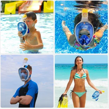 2018 NYE Full Face-Maske, Snorkel Sæt scuba Dykning, undervandssvømning maske Uddannelse Mergulho snorkel, maske, Snorkel-Maske