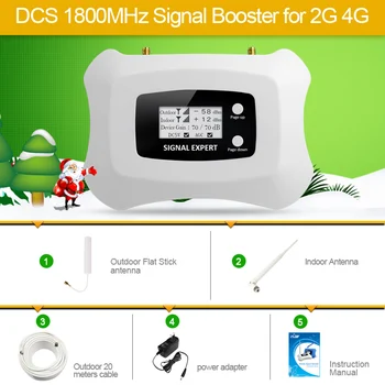 2018 Nye Generation af LCD-display Global Frekvens 2G 4G LTE DCS 1800mhz mobil signal repeater / forstærker booster til 2G-4G-kit