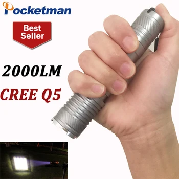 2018 Nye hot Led Lommelygte 2000lm Cree LED Lommelygte Torch light Vandtæt Mini Lommelygte Zoomable Lanterne Zaklamp For 18650 Z90+1