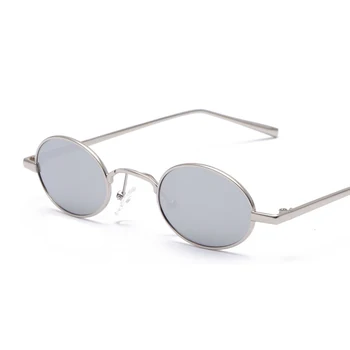 2018 Nye Mode Små Runde Solbriller Kvinder Brand Vintage Briller Metal Ramme HD UV400 Ocean Linse solbriller Briller