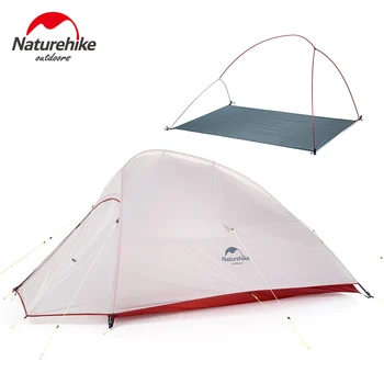 2018 Nye OPGRADEREDE 2 Person NatureHike to personers Telt 20D Silikone Stof Dobbelt-lag Camping Telt Let NH15T002-T-U