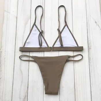 2018 Nye Sexede Kvinder i Badedragt Micro Bikini Sæt badetøj Med Halterneck Strop Badetøj Brasilianske bikinier