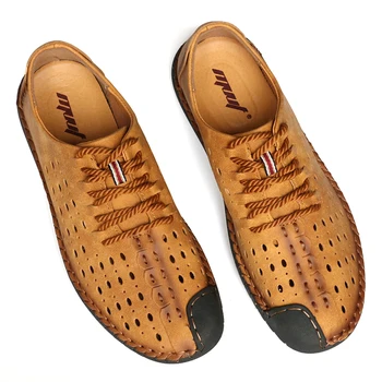 2018 Nye sommer casual sko mænd sko fodtøj super cool blødt læder mænd sko komfort casual kvalitet travesko mænd