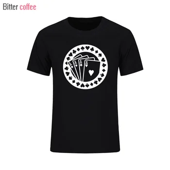 2018 NYE Sommer Poker Aces T-Shirt Mænd Mode Skrillex T-Shirts, Korte Ærmer Bomuld Mænd Hip Hop T-shirt XS-XXL
