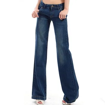 2018 Nye Stil Womans Bred Ben Jean Bukser , Slim Mode Afslappet Denim Bukser Til Kvinder , Kvindelige Stor størrelse Jeans