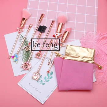 2018 Nye Søde Piger Cardcaptor Sakura/Sailor Moon Makeup Pensler Sæt Kosmetiske Pulver Foundation Eyeshadow Brush Kit Gøre Op Børste