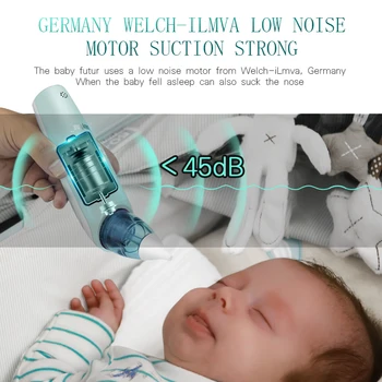 2018 Nyfødte Baby Sikkerhed Næse Renere vakuumsug Nasal Dornen. motor-drevet børn snot Dornen.