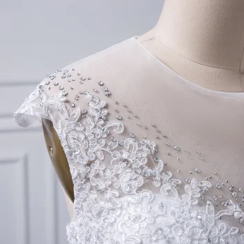 2018 Prinsesse Plus Size brudekjoler 2016 Bride Kjole Satin Lace Hvid Vestido De Noiva Vintage Casamento kina-online-butik