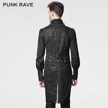 2018 Punk RAVE Gotnic Sluge Hale Vest jakke Med Presset Blomst Y600
