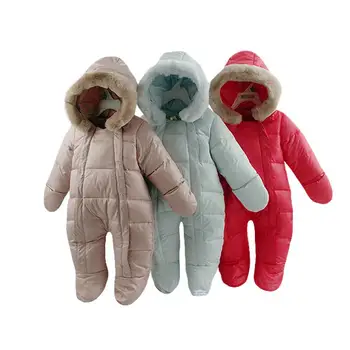 2018 Rusland piger, tøj , vinter fjer tøj tykkere ned baby drenge tøj nyfødte ned flyverdragter infantil overalls