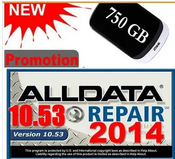 2018 seneste auto reparation software alldata 10.53+mitchell-on-demand i 750g harddisk