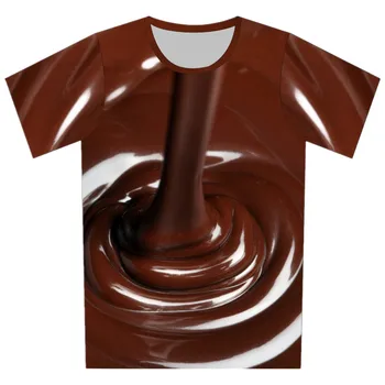 2018 Sommer for Børn, Kreative 3D-T-Shirt Print Shell Chokolade Galaxy Hus Ballon Trapper Cool T-Shirt Dreng Pige Mode Toppe