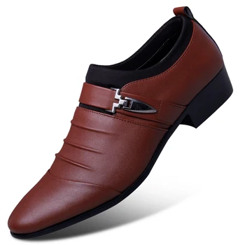 2018 sommer sandaler mænd sko luksus mærke slip på oxford sko til herre spids tå kjole sko læder bryllup sko mand, italien