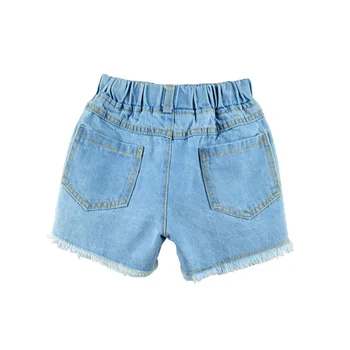 2018 Sommer Style Børn Piger Jeans Shorts Lidt Store Piger, af Denim Shorts Blomst Jeans Shorts til Pige Børn Shorts Jeans Bukser