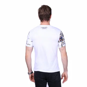 2018 Sommeren Mænds T-shirt Nye Mode Coconut Island Udskrivning T-Shirt Mænd V-Hals, Korte Ærmer Slim Fit Afslappet Herre t-Shirt 5XL