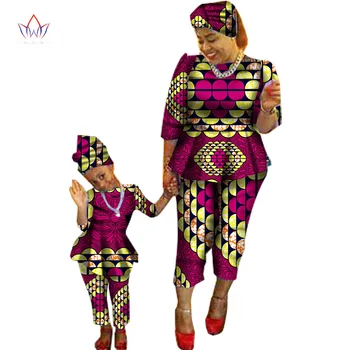 2018 Sommeren Nye Salg traditionelle Mode Matchende Dashiki Tøj, Mor og Søn Baby Familie afrikansk Sæt Tøj BRWYq90