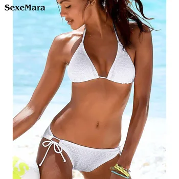 2018 Sort Sexet Bikini Badende Kvinder Badedragt Solid Push Up Badetøj Kvindelige Mesh Brazilian Bikini Sæt Strand Og Badning Suit Biquini