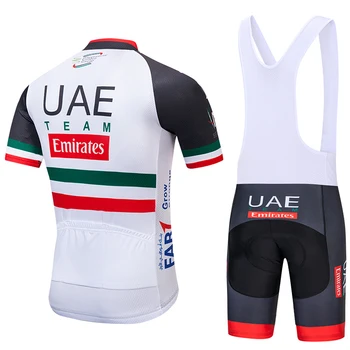 2018 TEAM UAE Cykling Tøj Bike jersey Ropa Hurtig Tør Herre Cykel sommer toppe pro Cykling Trøjer gel pad cykel shorts