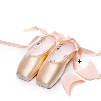 2018 Varm Voksen ballet pointe dans sko damer professionel ballet dans sko med bånd sko kvinde 4041