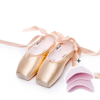2018 Varm Voksen ballet pointe dans sko damer professionel ballet dans sko med bånd sko kvinde 4041
