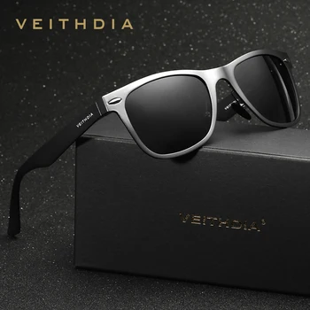 2018 VEITHDIA Helt Klassiske Designer Mænd Polariserede Solbriller Kvinder Kvadrat Sol Briller Briller oculos de sol For Mænd