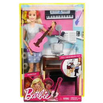 2018Original Barbie Dukke Flytte Musiker Dukke & Legesæt Silikone Reborn Baby dolls Den boneca lol Pige Legetøj Gave Boneca DVF68