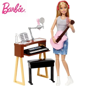 2018Original Barbie Dukke Flytte Musiker Dukke & Legesæt Silikone Reborn Baby dolls Den boneca lol Pige Legetøj Gave Boneca DVF68