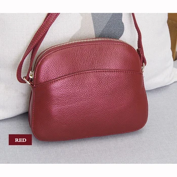 #207 2017 Ny Stil Ægte læder små messenger tasker til damer håndtasker kvindelige koskind shopping pakker enkelt skuldertaske