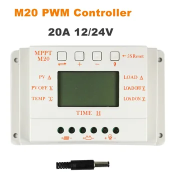 20A Solar laderegulator LCD-M20 12V 24V auto arbejde Solar Panel Batteri Celler Controller Oplader Solar Brug i Hjemmet PV-System