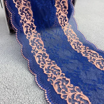 20cm bredde Safir Blå elastisk blondekant tilbehør DIY ribbon lace schweiziske franske blonder brude.hovedbøjle,strømpebånd