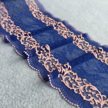 20cm bredde Safir Blå elastisk blondekant tilbehør DIY ribbon lace schweiziske franske blonder brude.hovedbøjle,strømpebånd