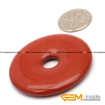 20mm 40mm 50mm Donut Form Red Jaspers Perler 1 stk Til Salg Naturlige Sten Perler DIY Perler Til smykkefremstilling Engros-Gratis Fragt