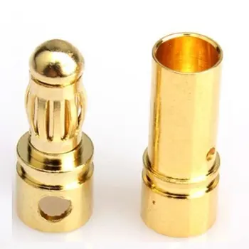 20pairs/masse 3,5 mm RC Guld Kugle-Stik Batteri ESC Banana Plug med Varme Formindske Slangesættet