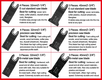 20pc 32-45mm quick change Oscillerende Værktøj savklinger til Black&Decker, Dewalt, DIY hjemme i træ arbejder GRATIS FRAGT