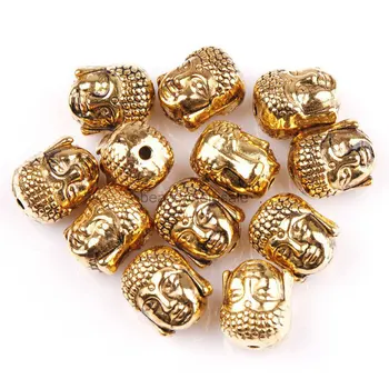 20pcs 10x8mm Tibetansk Sølv Tone Buddha Spacer Metal Perler GoldSilver Perler For Håndarbejde Charms Til Armbånd Smykker at Gøre