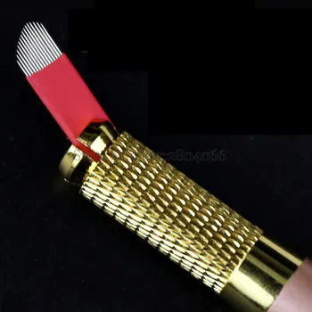 20pcs 15-pin Nål Øjenbryn Tatoveringer Vinger Til 3D-Broderi Manuel Microblading Permanent Makeup Pen værktøj