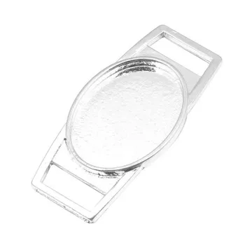 20pcs 18x25mm oval form, halskæde vedhæng indstilling cabochonslebet cameo base Skuffe bezel blank smykkefremstilling resultater