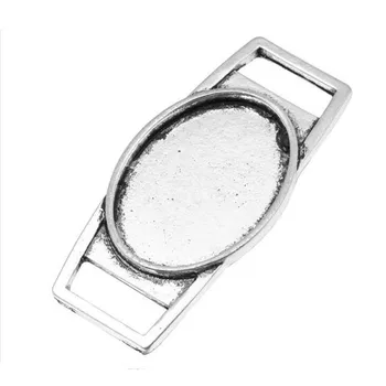 20pcs 18x25mm oval form, halskæde vedhæng indstilling cabochonslebet cameo base Skuffe bezel blank smykkefremstilling resultater
