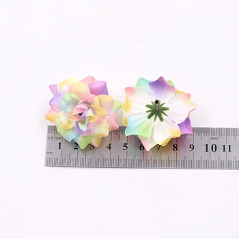 20pcs 4,5 cm Mini Silke Steg Kunstig Blomst Bryllup Hjem Dekorative DIY Tegnebog Gave Cut & Klip Simulering Billige Falske Blomst